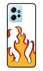 Fired Up – White Redmi Note 12 4G Glass Case Back Cover by Casekaro