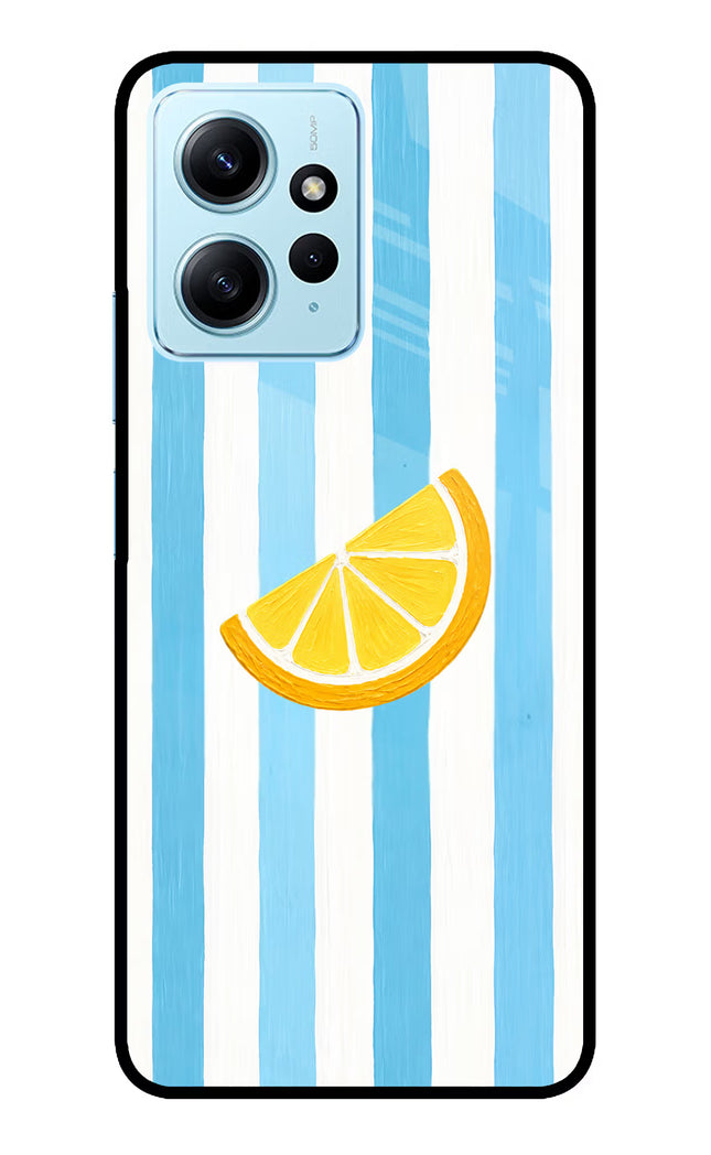 Summer Lemon Redmi Note 12 4G Glass Case Back Cover by Casekaro