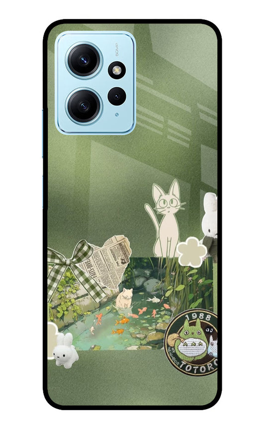 Aesthetic anime Redmi Note 12 4G Glass Case