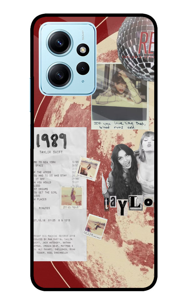 Taylor Swift Redmi Note 12 4G Glass Case Back Cover by Casekaro
