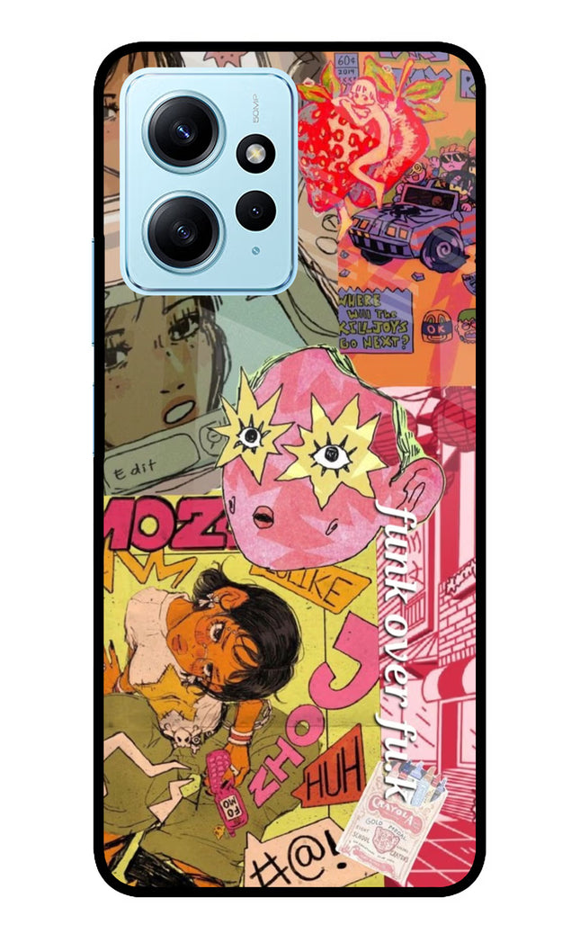Funkover Redmi Note 12 4G Glass Case Back Cover by Casekaro