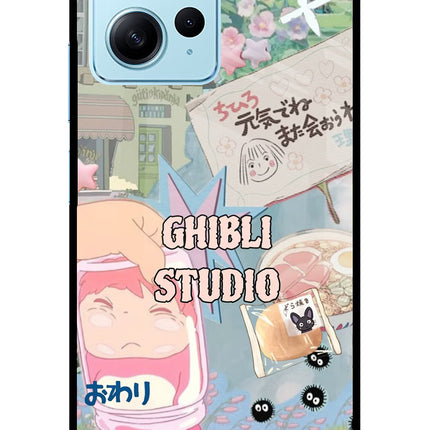 Studio Ghibli Redmi Note 12 4G Glass Case Back Cover by Casekaro