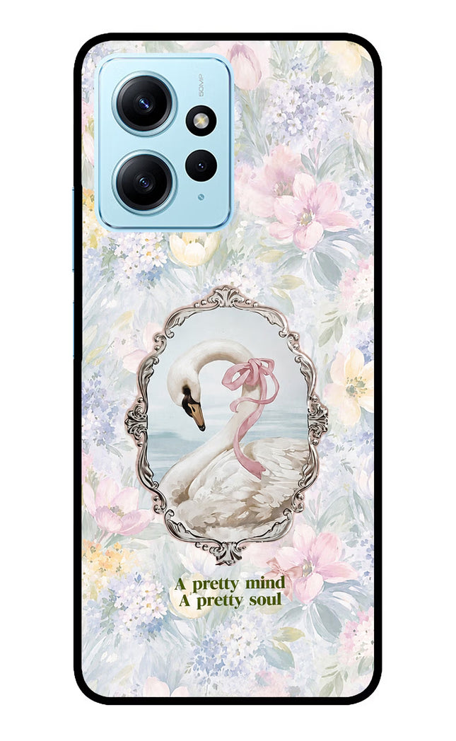 Pretty Mind Pretty Soul Redmi Note 12 4G Glass Case Back Cover by Casekaro