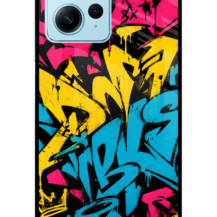Graffiti Vibe Redmi Note 12 4G Glass Case Back Cover by Casekaro