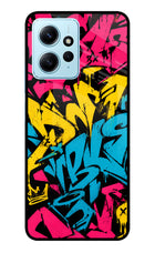 Graffiti Vibe Redmi Note 12 4G Glass Case Back Cover by Casekaro