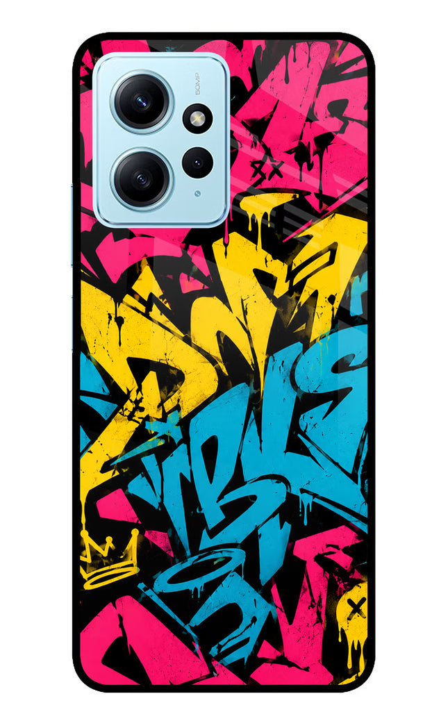 Graffiti Vibe Redmi Note 12 4G Glass Case Back Cover by Casekaro