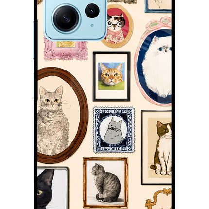 Mirror Cats Redmi Note 12 4G Glass Case Back Cover by Casekaro