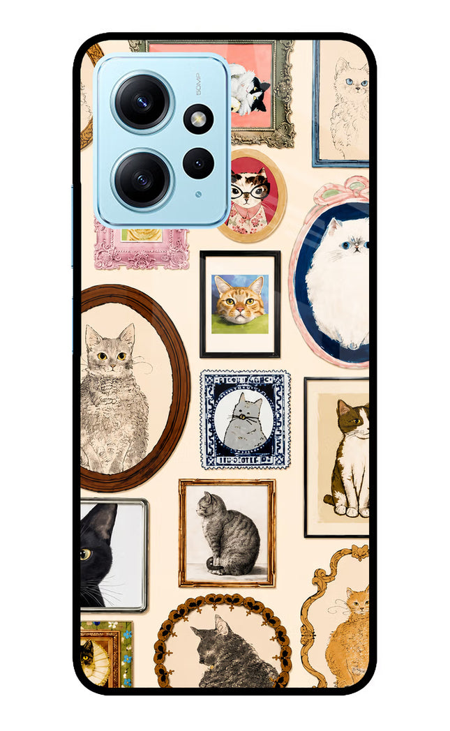 Mirror Cats Redmi Note 12 4G Glass Case Back Cover by Casekaro