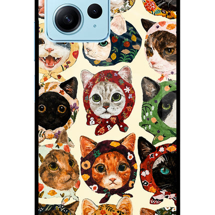 Cool Cat Redmi Note 12 4G Glass Case Back Cover by Casekaro