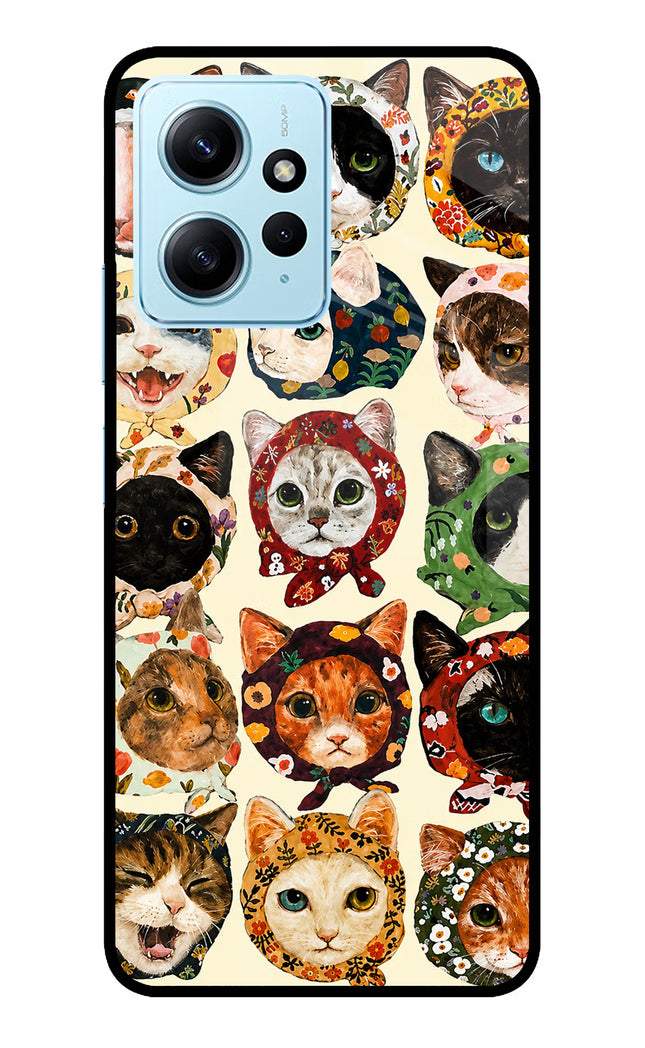 Cool Cat Redmi Note 12 4G Glass Case Back Cover by Casekaro