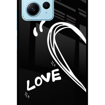 Love Line Redmi Note 12 4G Glass Case Back Cover by Casekaro