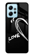 Love Line Redmi Note 12 4G Glass Case Back Cover by Casekaro