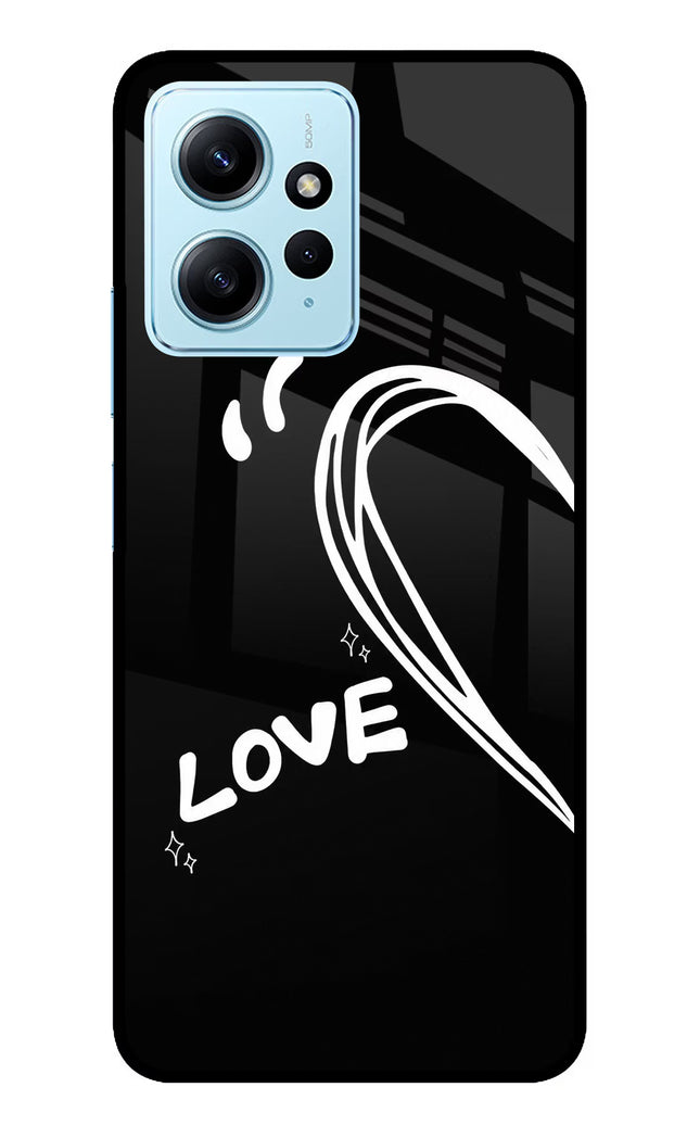 Love Line Redmi Note 12 4G Glass Case Back Cover by Casekaro