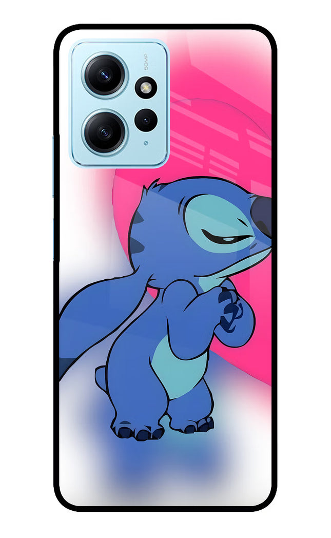 Stitch Hug Redmi Note 12 4G Glass Case Back Cover by Casekaro