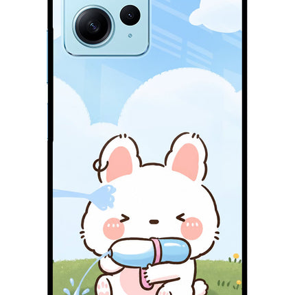 Bunny Treat Redmi Note 12 4G Glass Case Back Cover by Casekaro