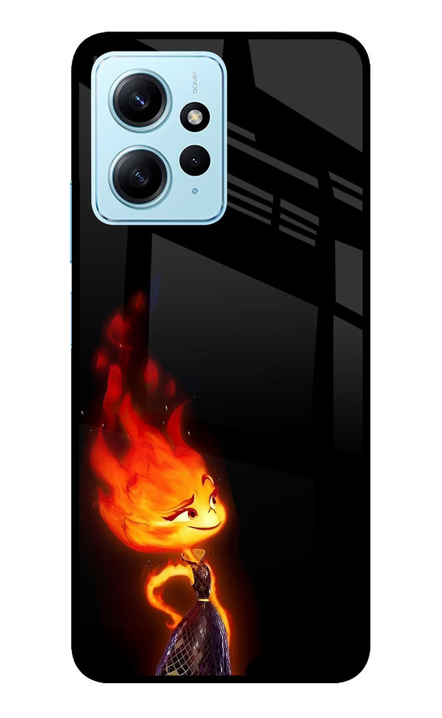 Ember Flame Redmi Note 12 4G Glass Case Back Cover by Casekaro