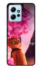 Always Cat Redmi Note 12 4G Glass Case Back Cover by Casekaro