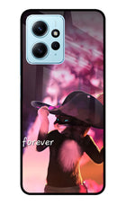 Forever Cat Redmi Note 12 4G Glass Case Back Cover by Casekaro