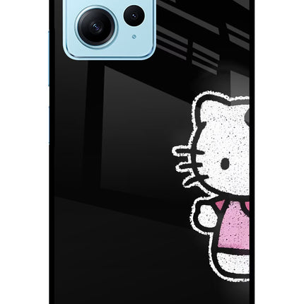 Kitty Charm Redmi Note 12 4G Glass Case Back Cover by Casekaro
