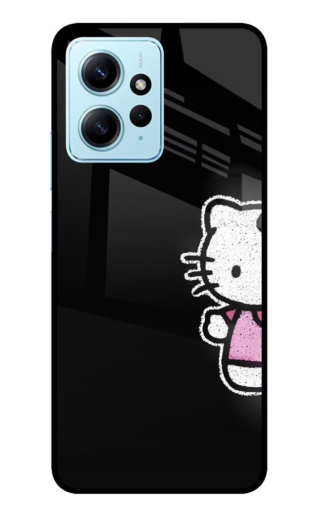 Kitty Charm Redmi Note 12 4G Glass Case Back Cover by Casekaro