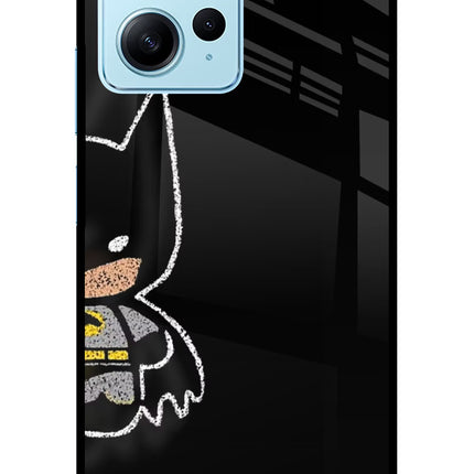 Bat Kitty Redmi Note 12 4G Glass Case Back Cover by Casekaro