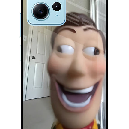 Side Eye Woody Redmi Note 12 4G Glass Case Back Cover by Casekaro