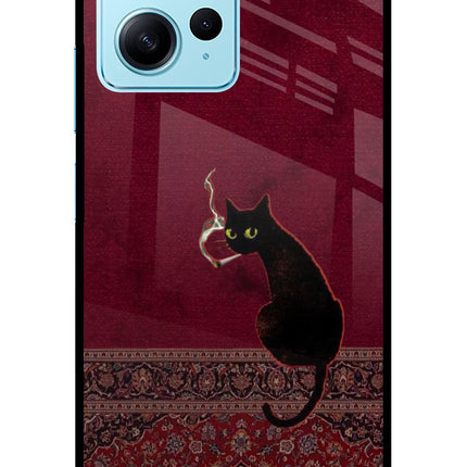 Midnight Cat Redmi Note 12 4G Glass Case
