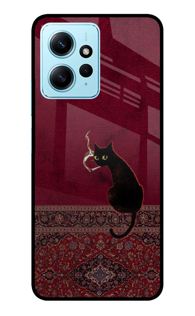 Midnight Cat Redmi Note 12 4G Glass Case