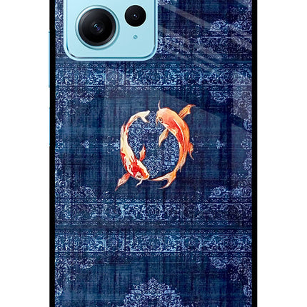 Koi Blue Redmi Note 12 4G Glass Case