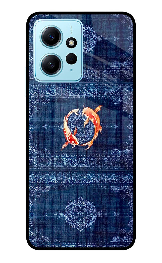 Koi Blue Redmi Note 12 4G Glass Case