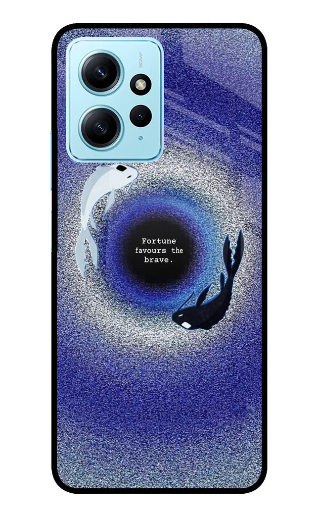Dark Koi Redmi Note 12 4G Glass Case Back Cover by Casekaro