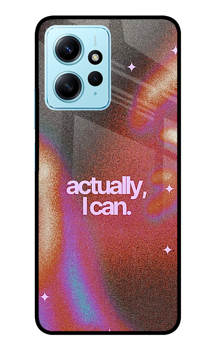 Pink Aura Redmi Note 12 4G Back Cover, Glass case