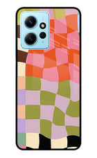Wavy Grid Redmi Note 12 4G Glass Case