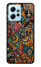 Folk Print Redmi Note 12 4G Glass Case