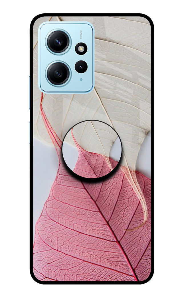White Pink Leaf Redmi Note 12 4G Pop Case by Casekaro
