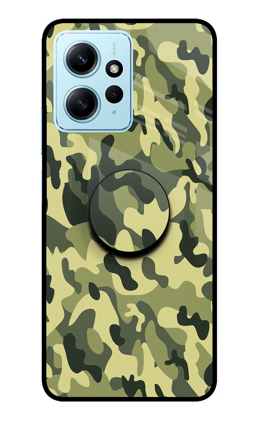 Camouflage Redmi Note 12 4G Pop Case, Glass case