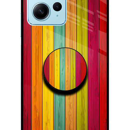 Multicolor Wooden Redmi Note 12 4G Pop Case by Casekaro