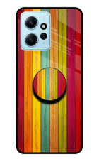 Multicolor Wooden Redmi Note 12 4G Pop Case by Casekaro