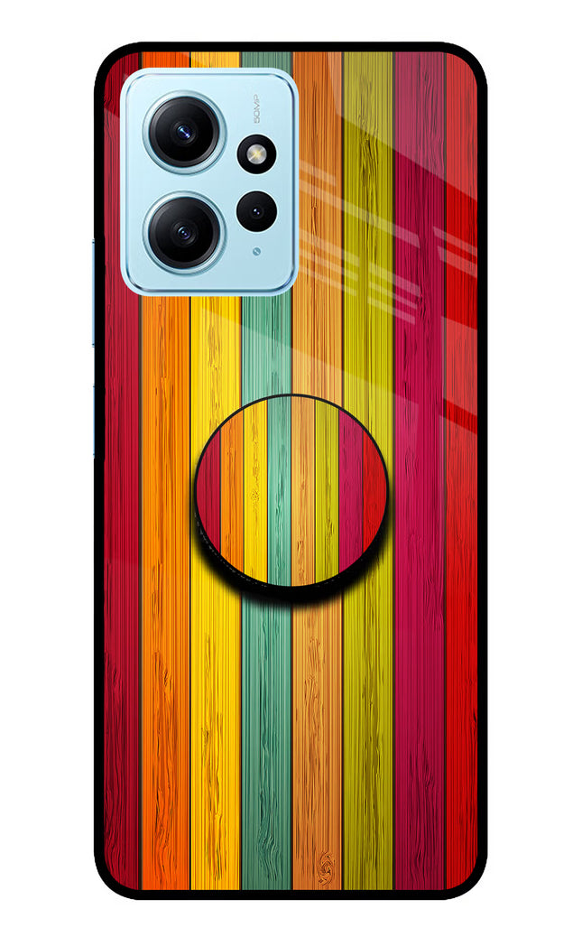 Multicolor Wooden Redmi Note 12 4G Pop Case by Casekaro