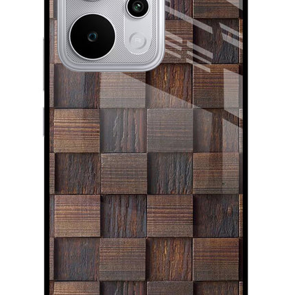 Wooden Cube Design Realme P4 Power 5G Glass Case Back Cover by Casekaro