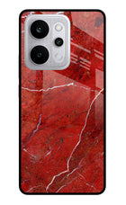 Red Marble Design Realme P4 Power 5G Glass Case Back Cover by Casekaro