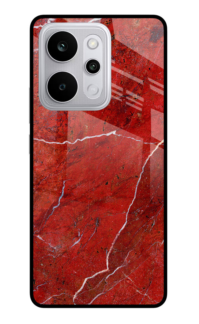 Red Marble Design Realme P4 Power 5G Glass Case Back Cover by Casekaro