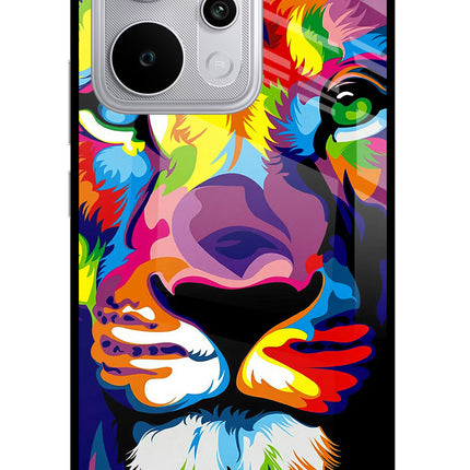 Lion Realme P4 Power 5G Glass Case Back Cover by Casekaro