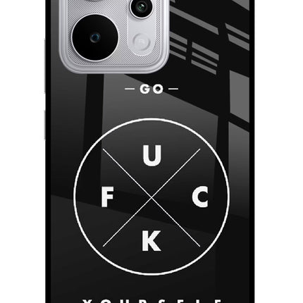 Go Fuck Yourself Realme P4 Power 5G Glass Case Back Cover by Casekaro