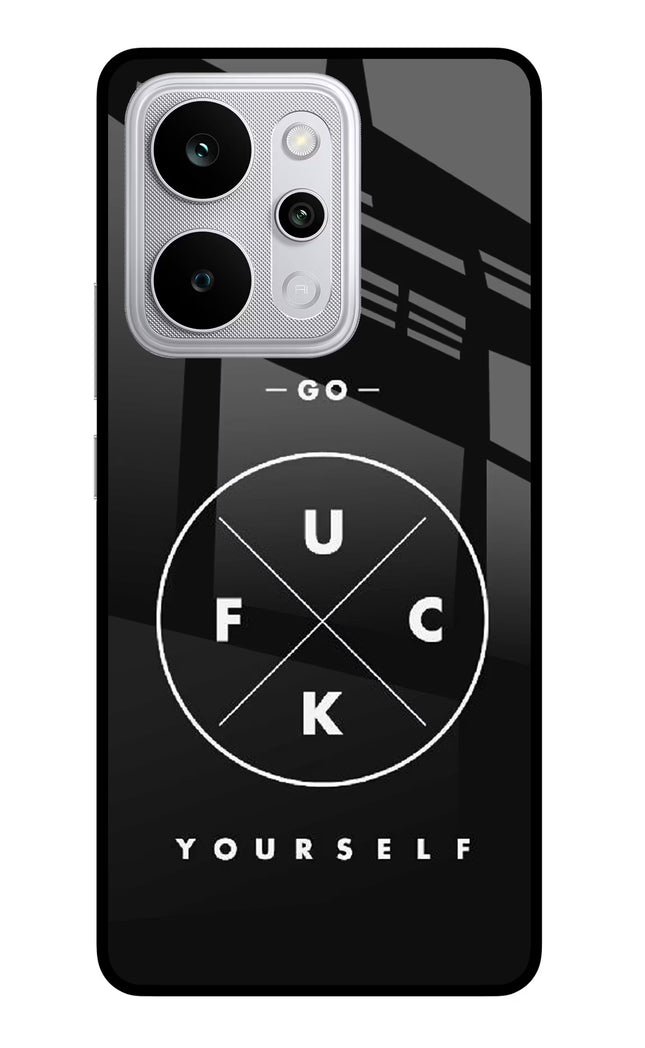 Go Fuck Yourself Realme P4 Power 5G Glass Case Back Cover by Casekaro