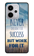 Never Dream For Success But Work For It Realme P4 Power 5G Glass Case Back Cover by Casekaro
