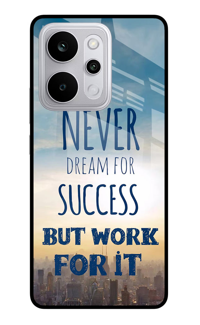 Never Dream For Success But Work For It Realme P4 Power 5G Glass Case Back Cover by Casekaro