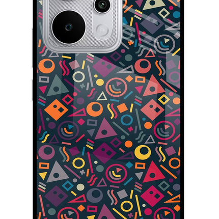 Geometric Abstract Realme P4 Power 5G Glass Case Back Cover by Casekaro