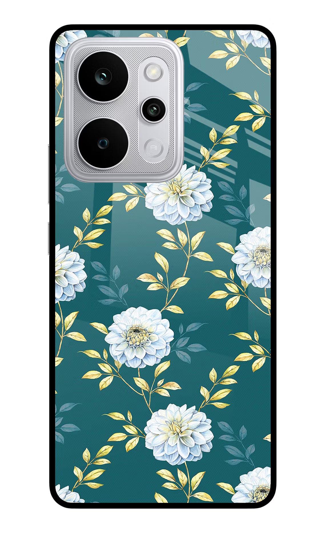 Flowers Realme P4 Power 5G Glass Case