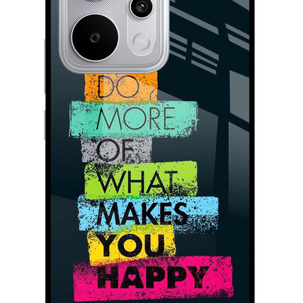 Do More Of What Makes You Happy Realme P4 Power 5G Glass Case Back Cover by Casekaro